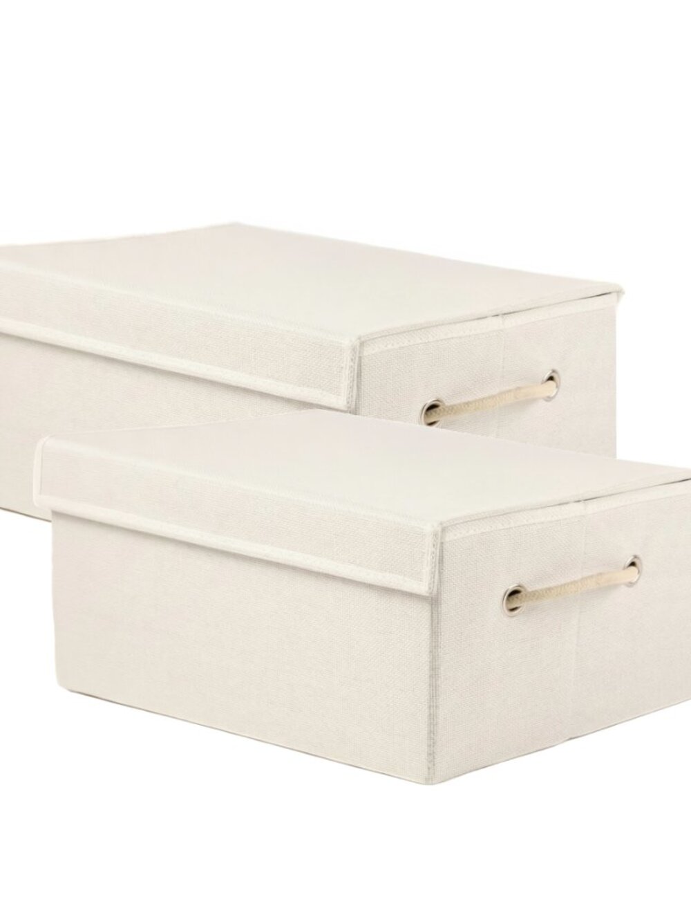 2-Pack Foldable Laundry Bin 16L 15"x10"x7" | Linen